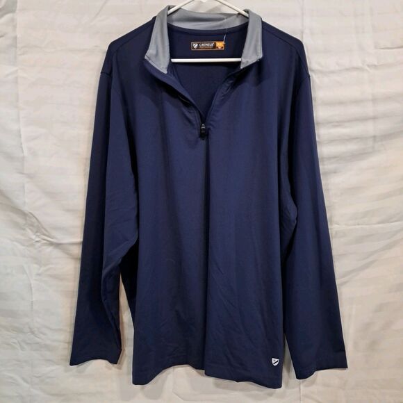 Cremieux Performance 38 Mens Zip Pullover Long Sleeve Shirt Jacket 2XL Dark Blue - Picture 12 of 16